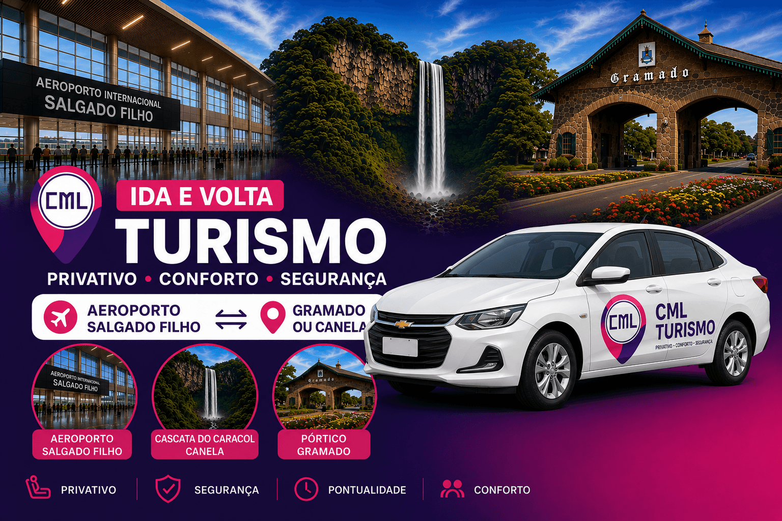 Transfer Privativo Porto Alegre, Gramado e Canela | Ida e Volta